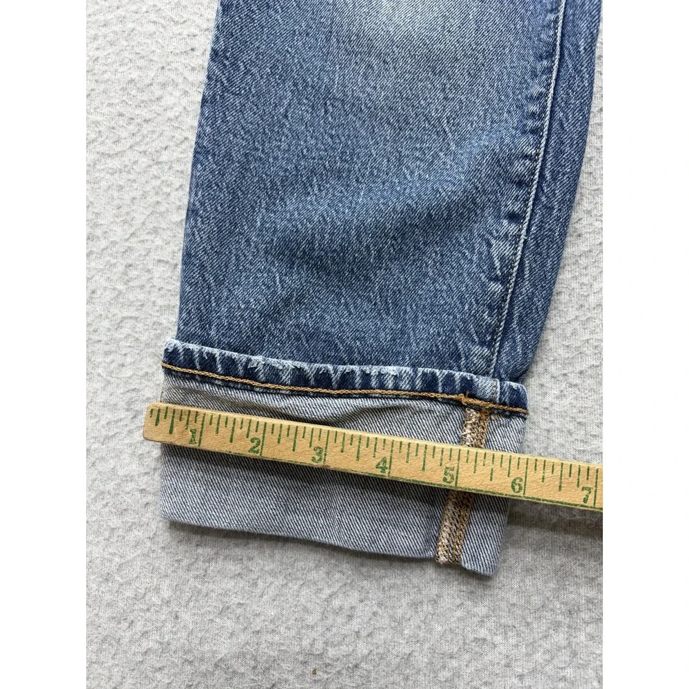 Good American Weekender Cuffed Jeans Womens 26x24.5 Blue Mid Rise Straight